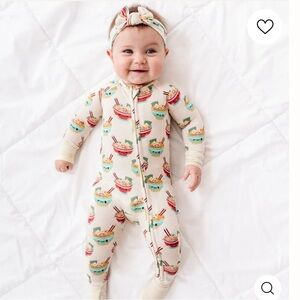 Bums and Roses NATURAL BAMBOO Convertible Romper- gender neutral 9-12 months